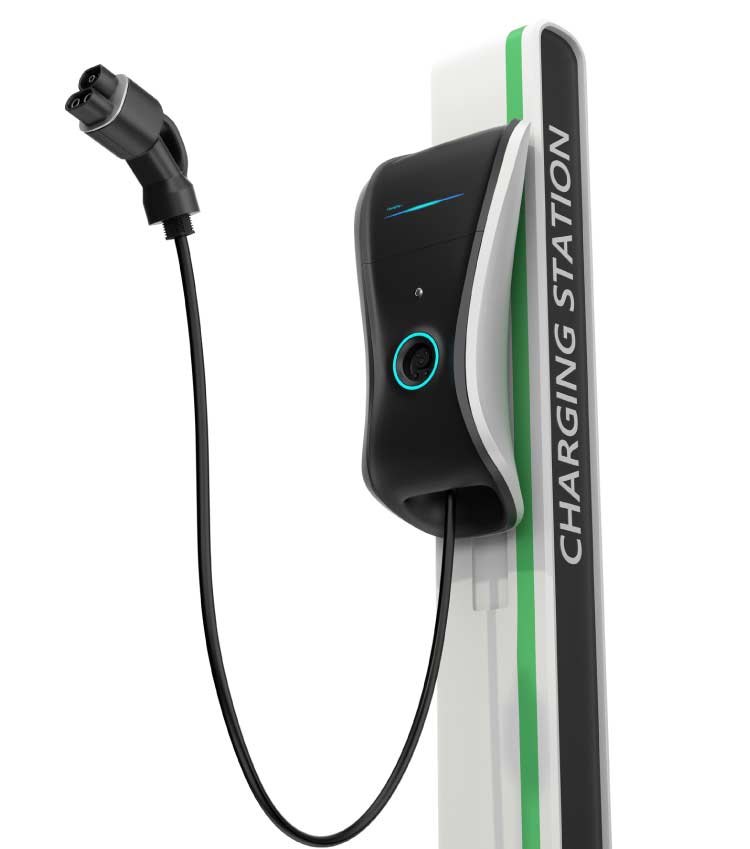 charching-station Close-up of a neatly wired electrical panel upgrade supporting new EV charging infrastructure.