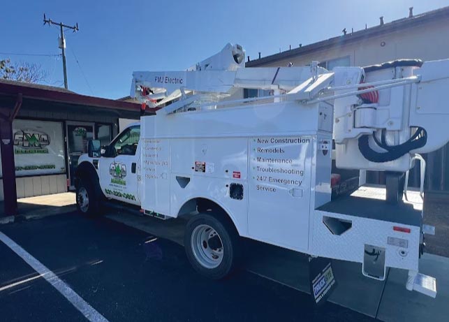 fmj electric branded truck in salinas, ca